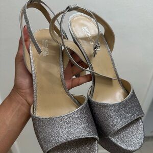 Michael Kors Glittery Silver Sandals